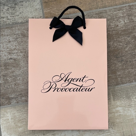 Agent Provocateur Accessories - Agent Provocateur Blush Pink Bag with Black Bow